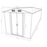 Garden Shed 257x580x181 cm Metal Anthracite Image 5