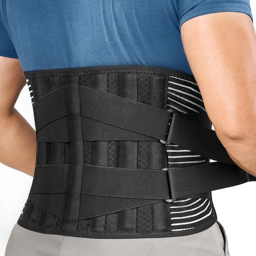 Lumbar Back Brace with Splints Postural Support Adjustable