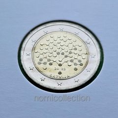 Latvia 2022 year Uncirculated 2 Euro coin.