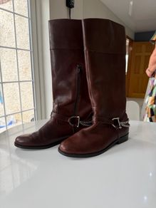 Ralph Lauren Tall Boots, Brown, As New, with Box