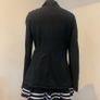 Black casual blazer with embellishment. Image 2