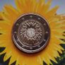 Latvia 2 Euro Base Metals Brilliant Uncirculated Coin 2023 - Sunflower for Ukraine - Commemorative 2 euro coins Image 2