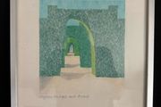 Original Signed Danker Napiorkowska Drawing (1980) - "Cypress Hedges and Arches"