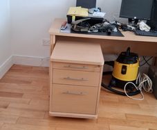 Office desks and cabinet