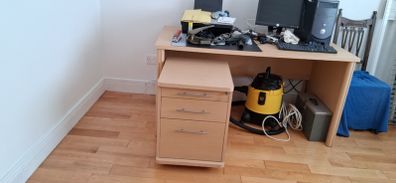 Office desks and cabinet
