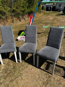 3 grey chairs