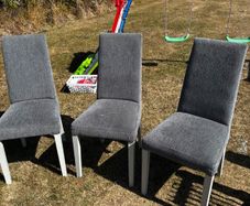 3 grey chairs