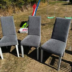 3 grey chairs