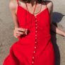 Zara Linen blend strappy midi Dress Image 2