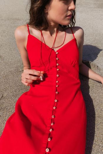 Zara Linen blend strappy midi Dress