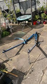 Adjustable Bumper Mount A-Frame Tow Bar w/Chains