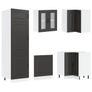 14 Piece Kitchen Cabinet Set Black Image 5