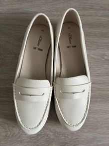 NEW s.Oliver brand cream-colored loafers with soft foam insoles: size 6.5 / 40