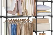 Freestanding Wardrobe, Foldable Closet, Coat Rack with Clothes Rails