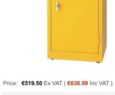 1 Shelf Premium Hazardous Cabinet HxWxD mm: 915x459x459