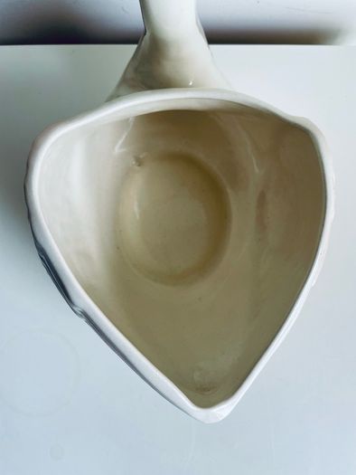 Vintage Style Pink & White Ceramic Swan Planter Vase 21cm