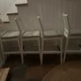 IKEA Ekedalen wooden white grey 4 tall stools Image 3