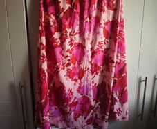 Long Pinkish Red Skirt