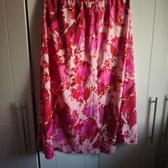 Long Pinkish Red Skirt