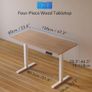 Electric Standing Desk Height Adjustable For Gaming and Computer, 120 x 60cm Sit Stand Electric Home Office Desk with Memory Smart Pannel, 4 Pieces Splice Board, Oak Image 2