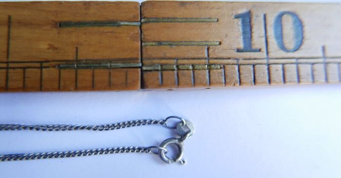 Victorian Sterling Silver 925 Triple Spinning Fob Pendant with  Chain (Onyx Agate Carnelian Spinning Fob) length 19" - 5g