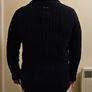 Men's G-Star RAW Cable-Knit Shawl-Collar Cardigan (Dark Navy) - Large/Medium Image 2