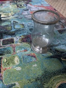 Glass hurricane vase