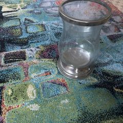 Glass hurricane vase