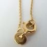 Sterling silver, 14k gold plated, green onyx & diopside pendant & necklace Image 8