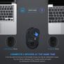 Bluetooth Mouse Wireless, 2.4G + Bluetooth 4.0 Rechargeable Optical Mouse for Desktop/Laptop/Tablet/ and Windows/MacOS/Linux/iOS/iPad OS (13.1 or later), Black Image 6