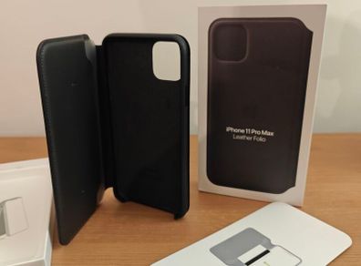 Iphone 11 Pro Max Leather Folio Black