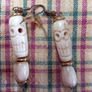 Carved  Halloween bone earrings Image 2