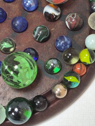 Victorian Marble Solitaire Board Game