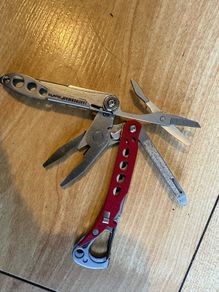 leatherman style red mini tool edc fishing camping hiking