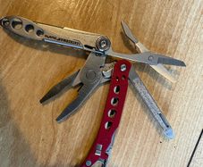 leatherman style red mini tool edc fishing camping hiking
