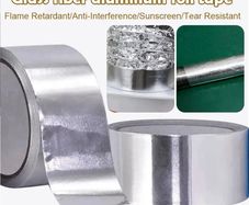 Heat Resistant Aluminum Foil Adhesive Tape, Kitchen Boiler Sealing, Solar Insulation,Waterproof Sink Sticker 60mm 10m 0.06mm