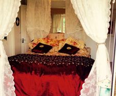 Four posted double bed