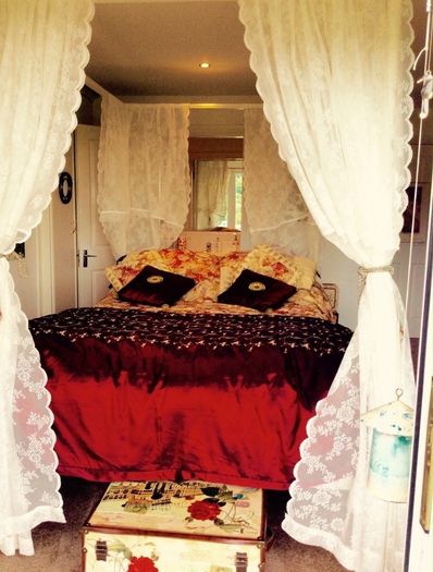 Four posted double bed