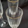 Set of 6 Vintage Lenox Monroe Gold Trim Crystal Champagne Flutes - Made in Austria Image 3