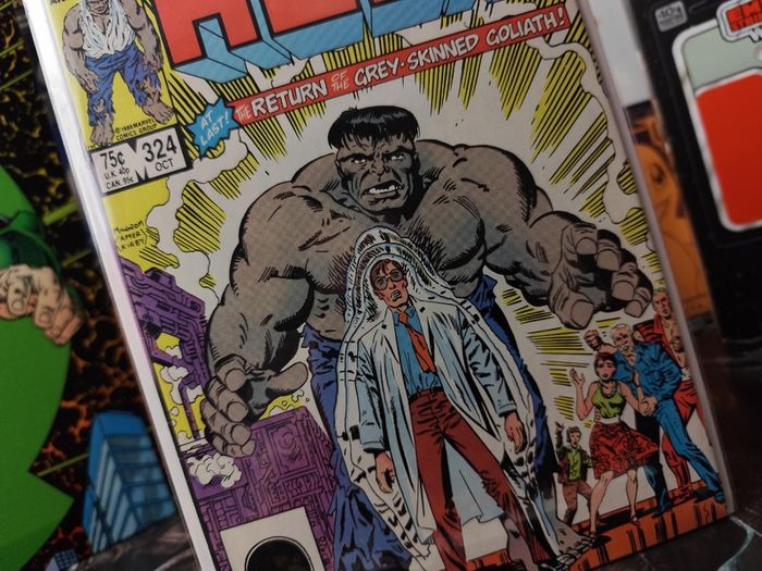 The Incredible Hulk ! Issue #324 ! 2nd Appearance of Grey Hulk ! Homage Cover to the First Issue ! Copper Age Comic from 1986 ! by Marvel !
