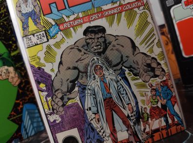 The Incredible Hulk ! Issue #324 ! 2nd Appearance of Grey Hulk ! Homage Cover to the First Issue ! Copper Age Comic from 1986 ! by Marvel !