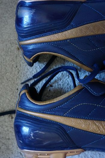 Football Boots Nike Air Legend Tiempo Blue/Gold (2006) Size 7UK FG