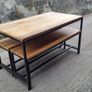 Bespoke Industrial Table and Benches Image 5