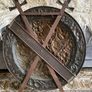 Brass Heraldry Shield with Crossed Swords Decorative Wall Hanging Image 3