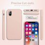 Liquid Silicone Case For iPhone X / XS Luxury Thin Soft Phone Cover New Pink Sand - FHT3IPXLK Image 8
