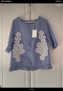 top short sleeve  Lenny b short sleeve T1 button back top