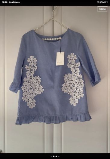 top short sleeve  Lenny b short sleeve T1 button back top