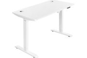 Electric desk, height adjustable, desk stand, table frame with motor, 120 x 60 x (73-114) cm, steel, white L