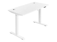 main image for ad Electric desk, height adjustable, desk stand, table frame with motor, 120 x 60 x (73-114) cm, steel, white L