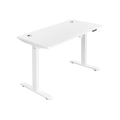 Electric desk, height adjustable, desk stand, table frame with motor, 120 x 60 x (73-114) cm, steel, white L